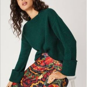 Deep green anthropologie sweater